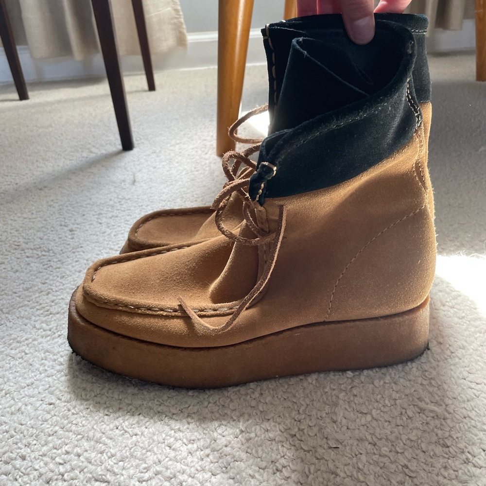 Alexander Wang suede platform boots